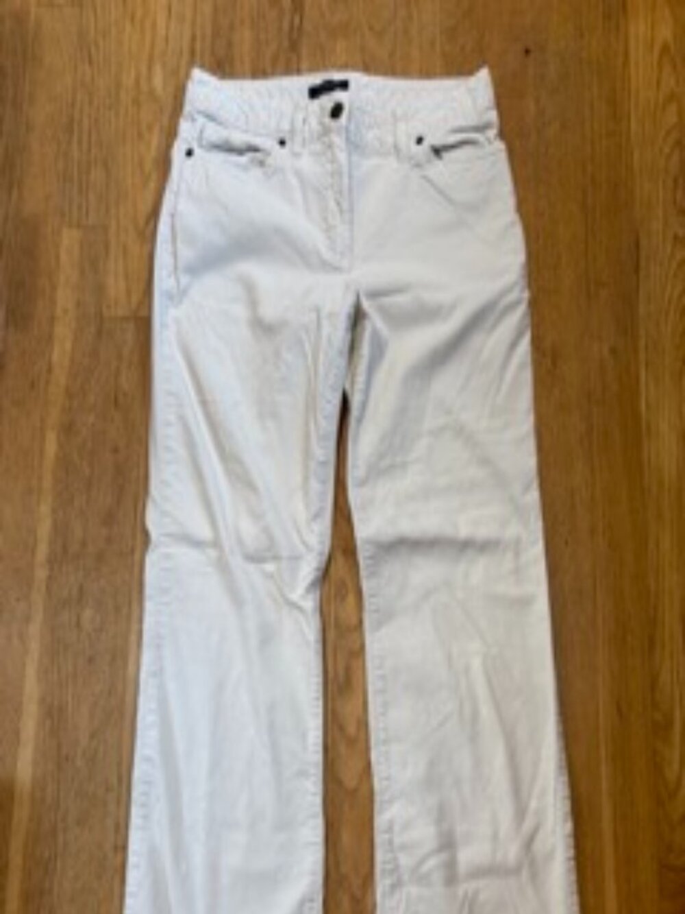 Land's End Slim-fit White Corduroy Jeans